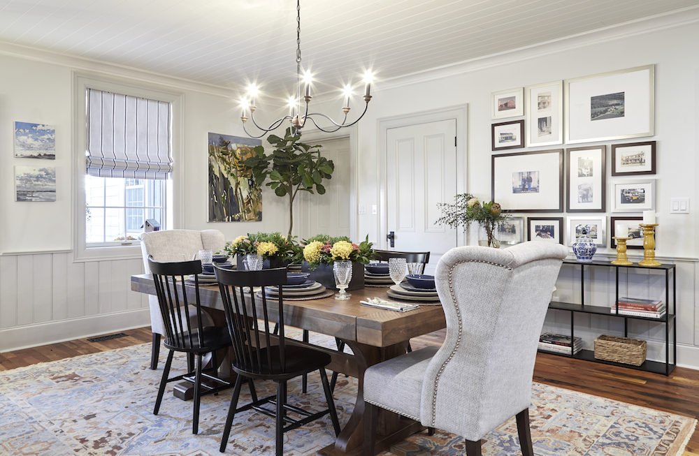 An updated farmhouse dining room