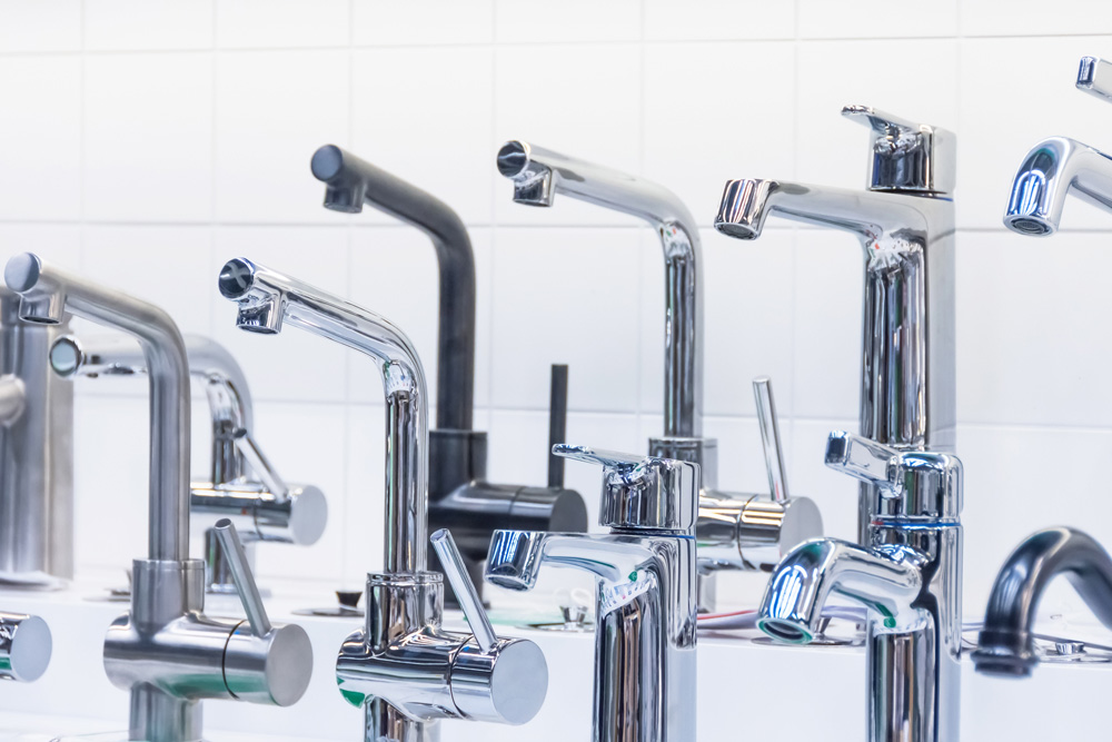 Faucets on display
