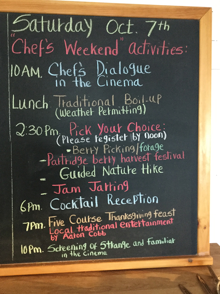 Fogo Island Inn's daily special events on offer.
