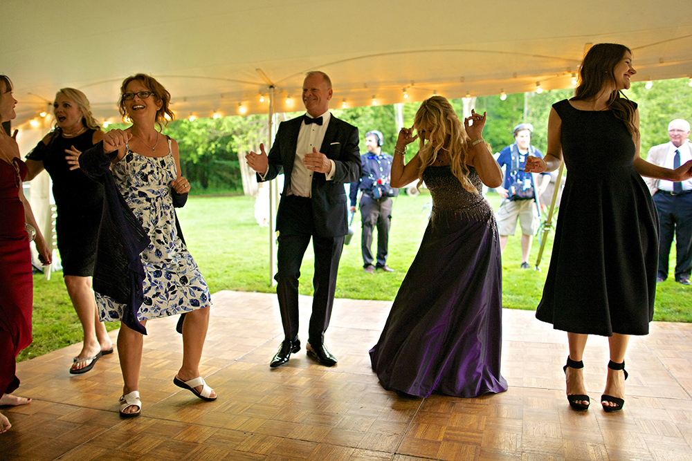 Mike Holmes dancing at Mike Holmes Jr's wedding
