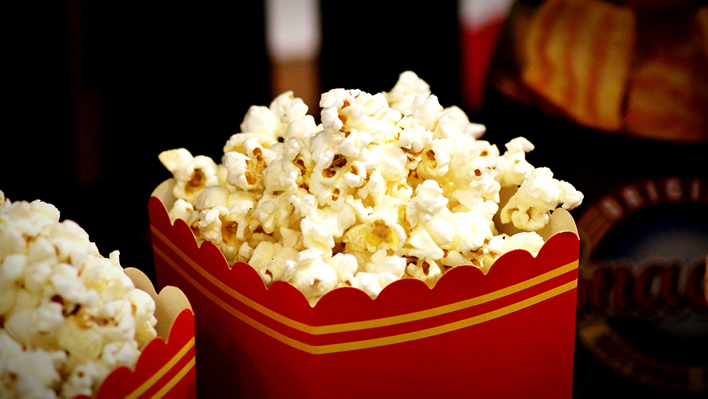 Close-Up Of movie theatre popcorn