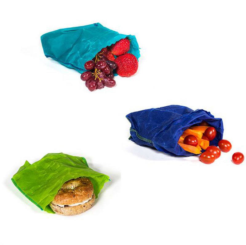 A variety of colourful reusable sandwich lunch bags