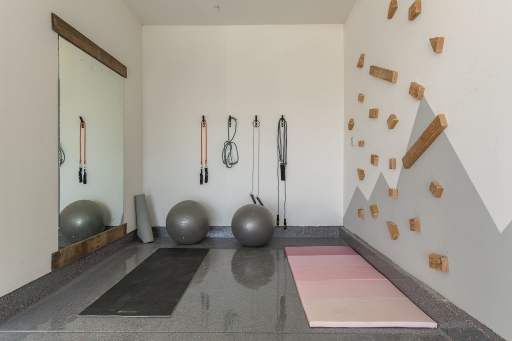 Small yoga/workout space