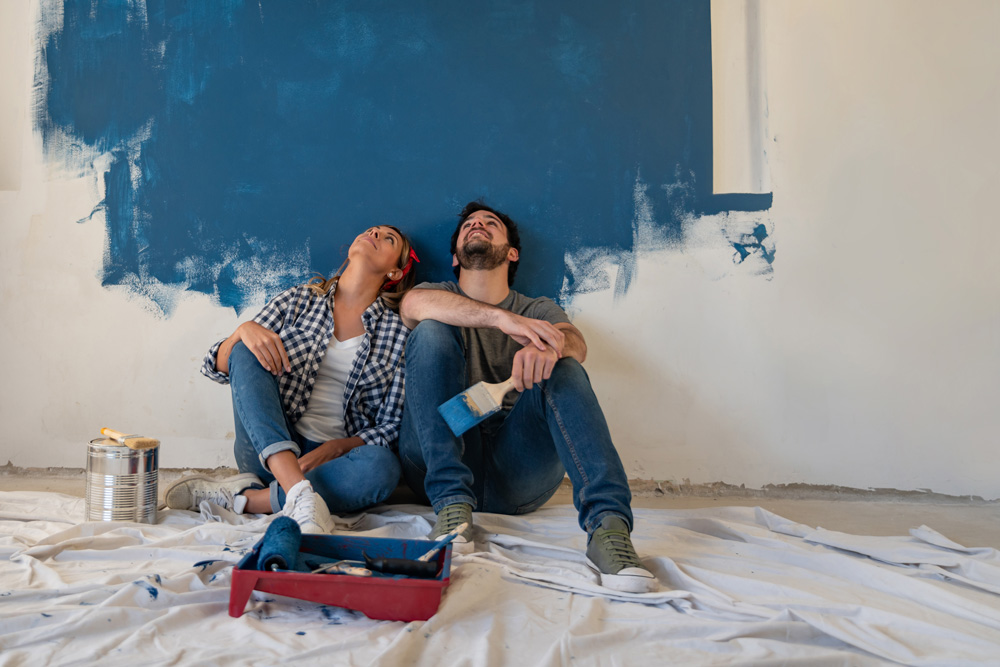 Couple renovating their house
