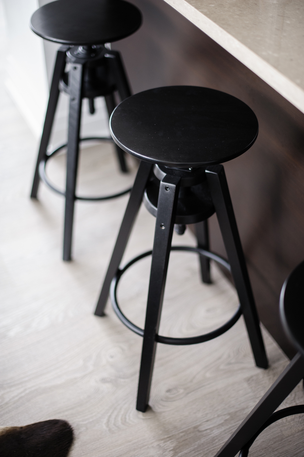 Black kitchen counter stools