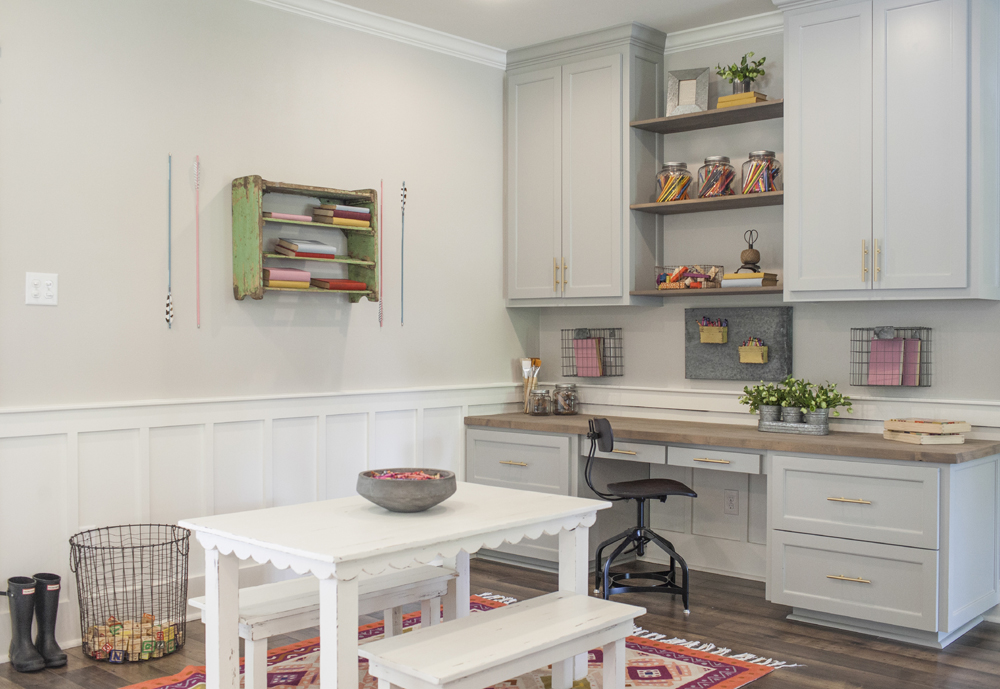 Kids' study space designed by Joanna Gaines.