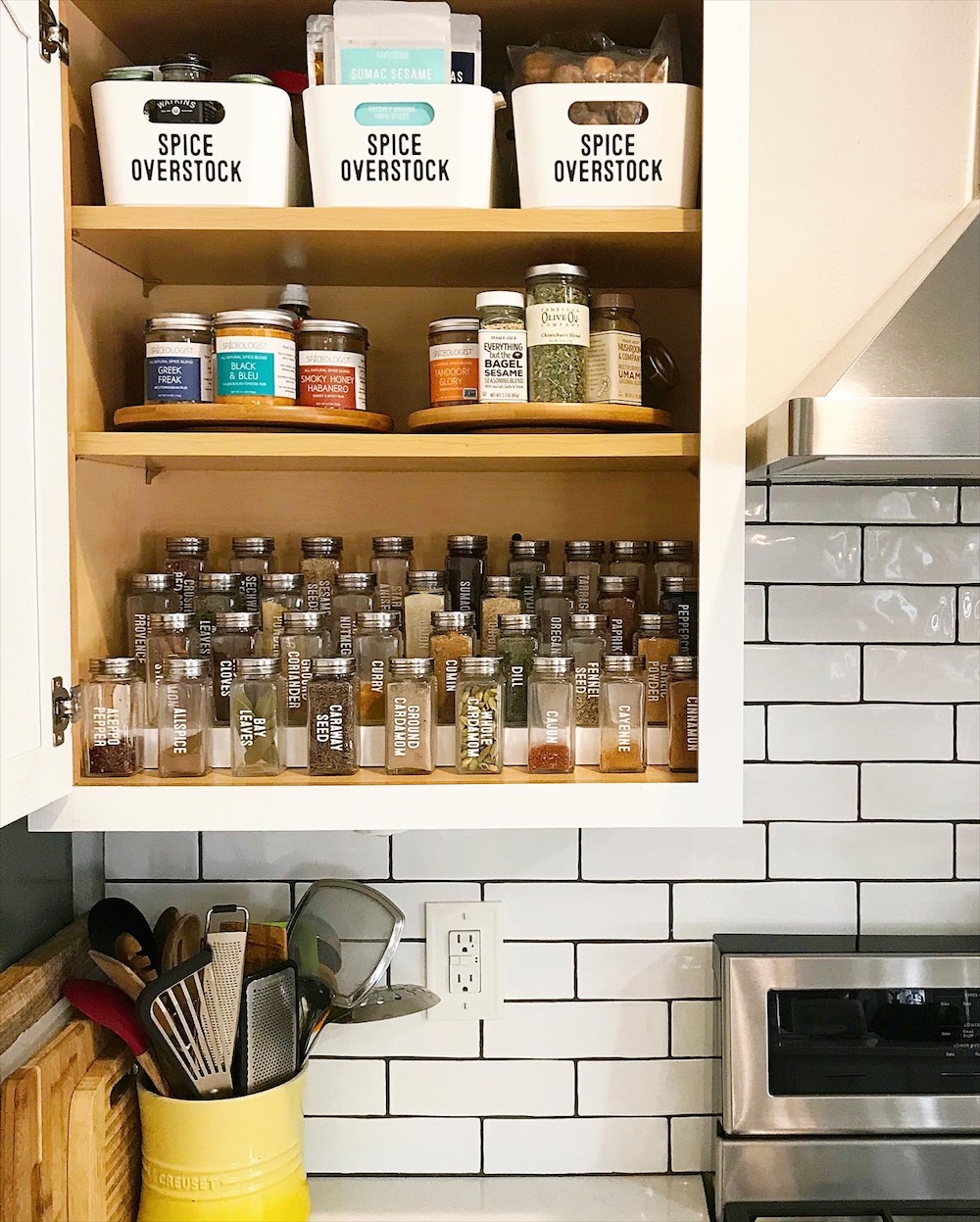 Organized kitchen cupboard/pantry
