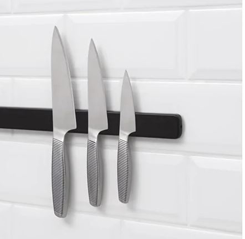 Magnetic kitchen knife strip