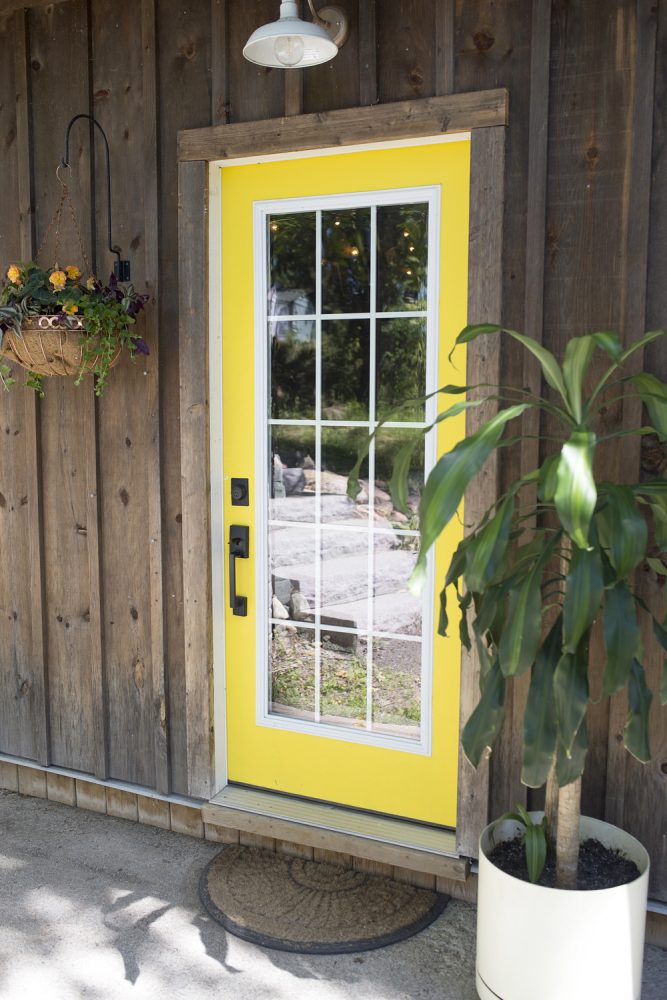 yellow exterior door