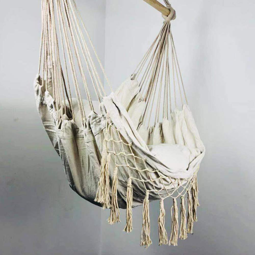 Hanging rope macrame hammock chair for porch or bedroom