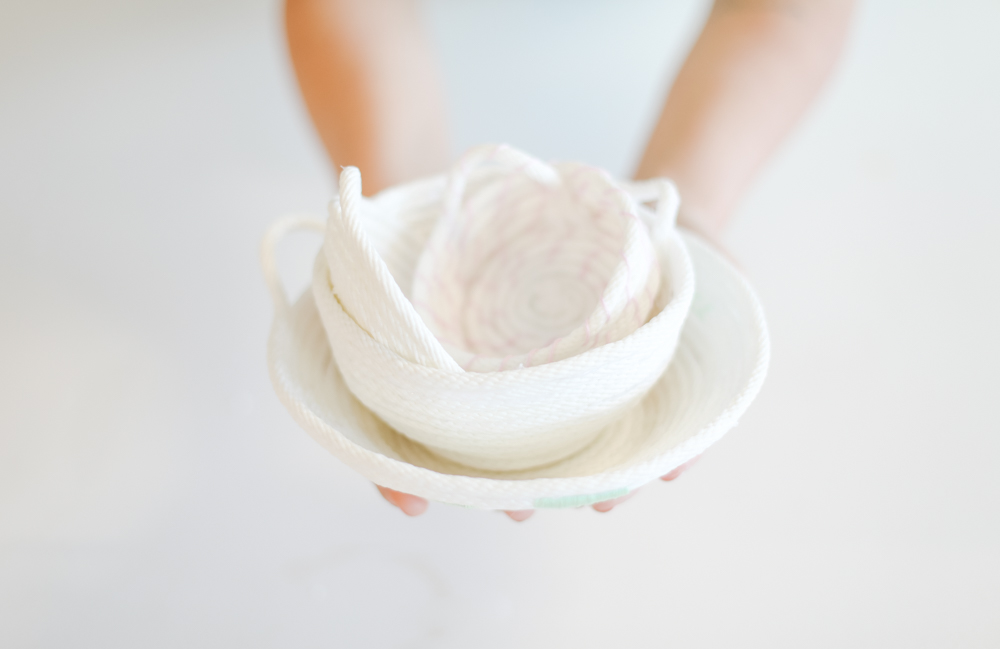 No-sew Rope Bowls: Easy tutorial