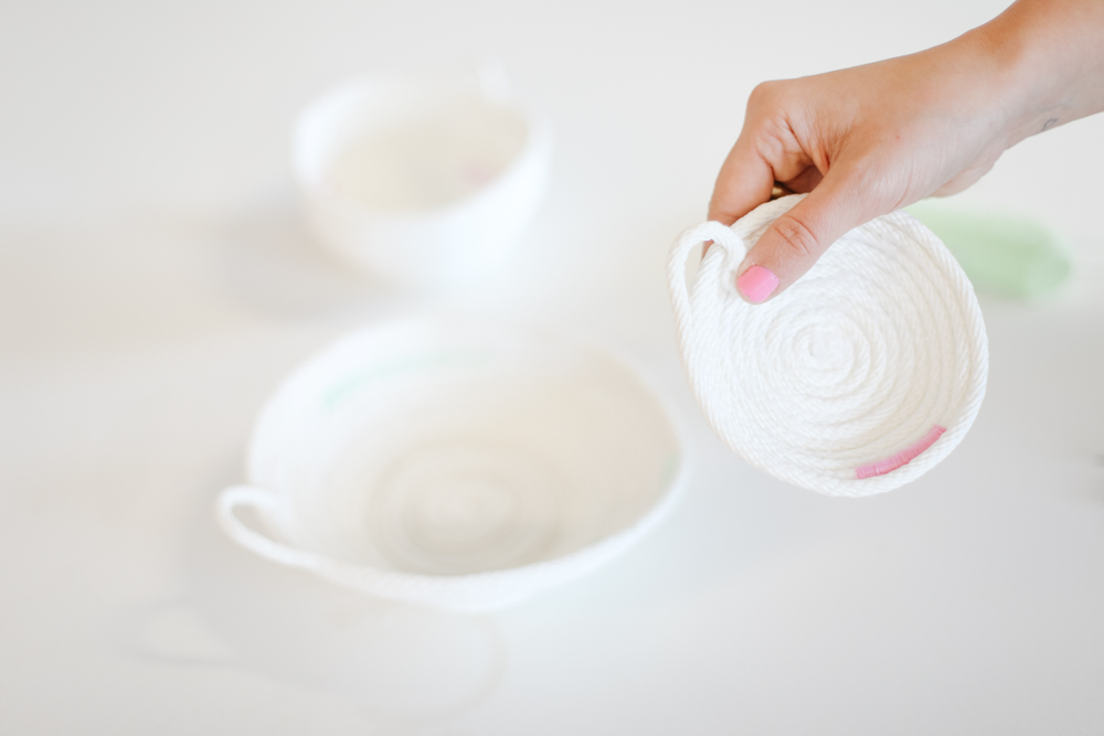 No-sew easy rope bowls