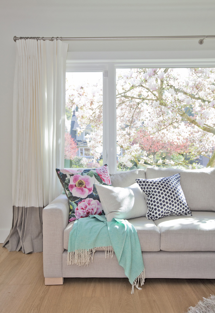 Toss cushions and throws are a super way to add colour and pattern