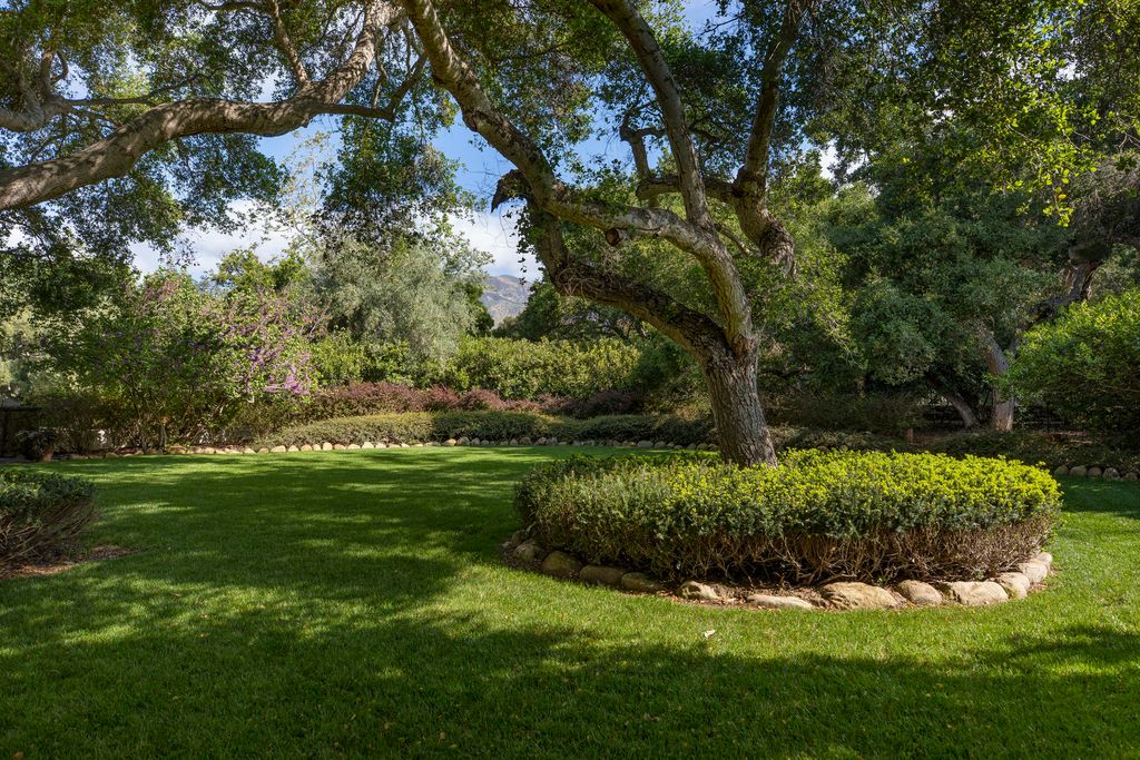 A gorgeous, spacious backyard with plenty of private gardens and stunning views