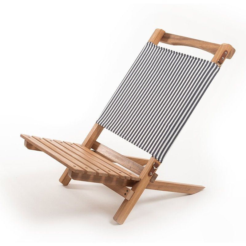 outdoor chair with striped seat