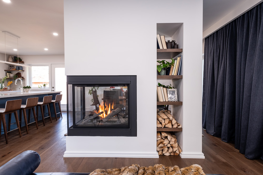 New three-way fireplace