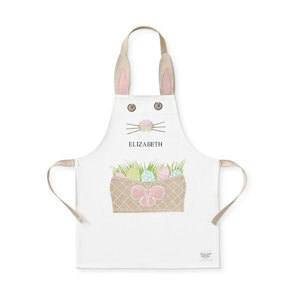 Adorable white rabbit apron for kids