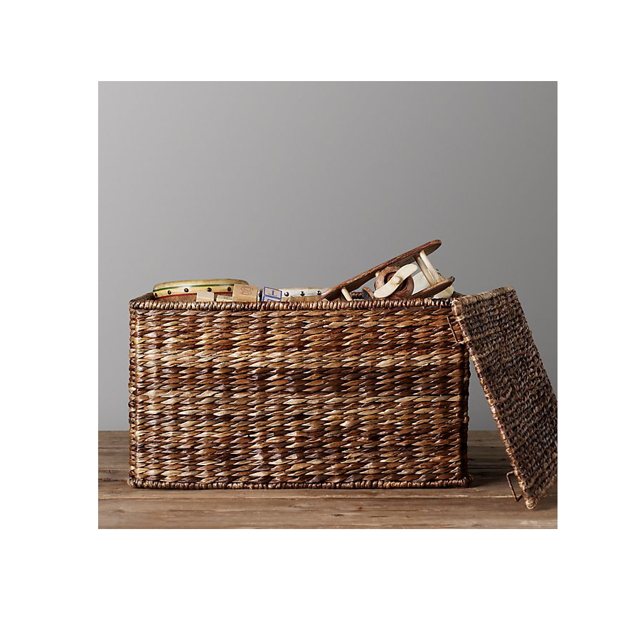 rustic-chic seagrass toy chest