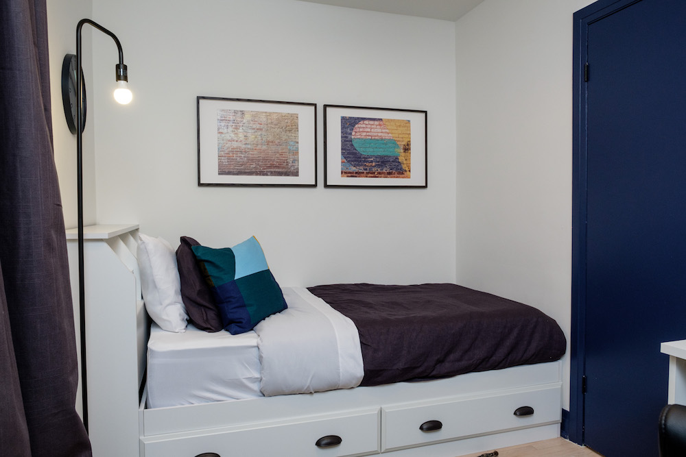 The second bedroom makes the most of the small space