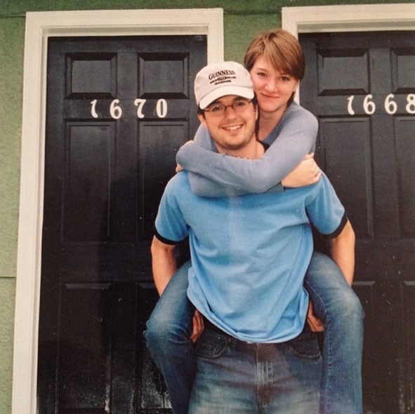 A young Todd Talbot and his wife, Rebecca