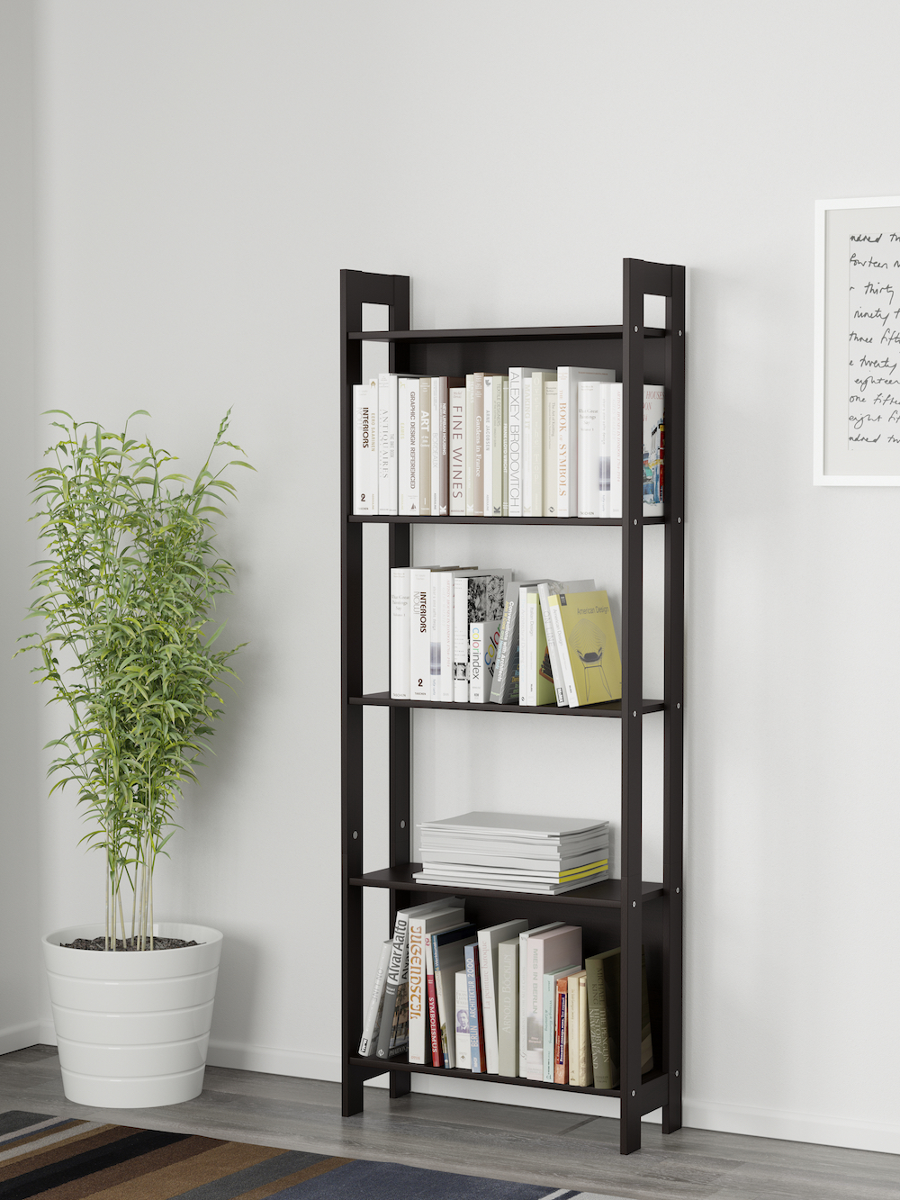 Ikea LAIVA bookcase in black-brown