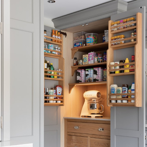Organized custom kitchen cabinet