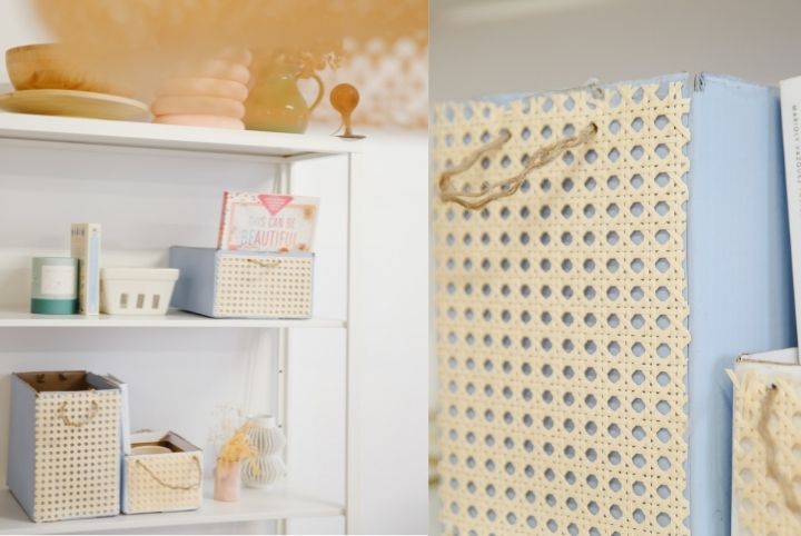 upcycle old cardboard boxes to these stunning and chic storage cubes