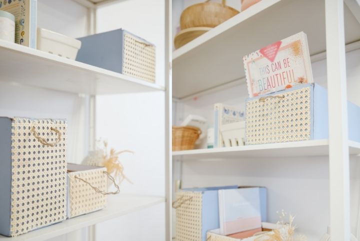 upcycle old cardboard boxes to these stunning and chic storage cubes