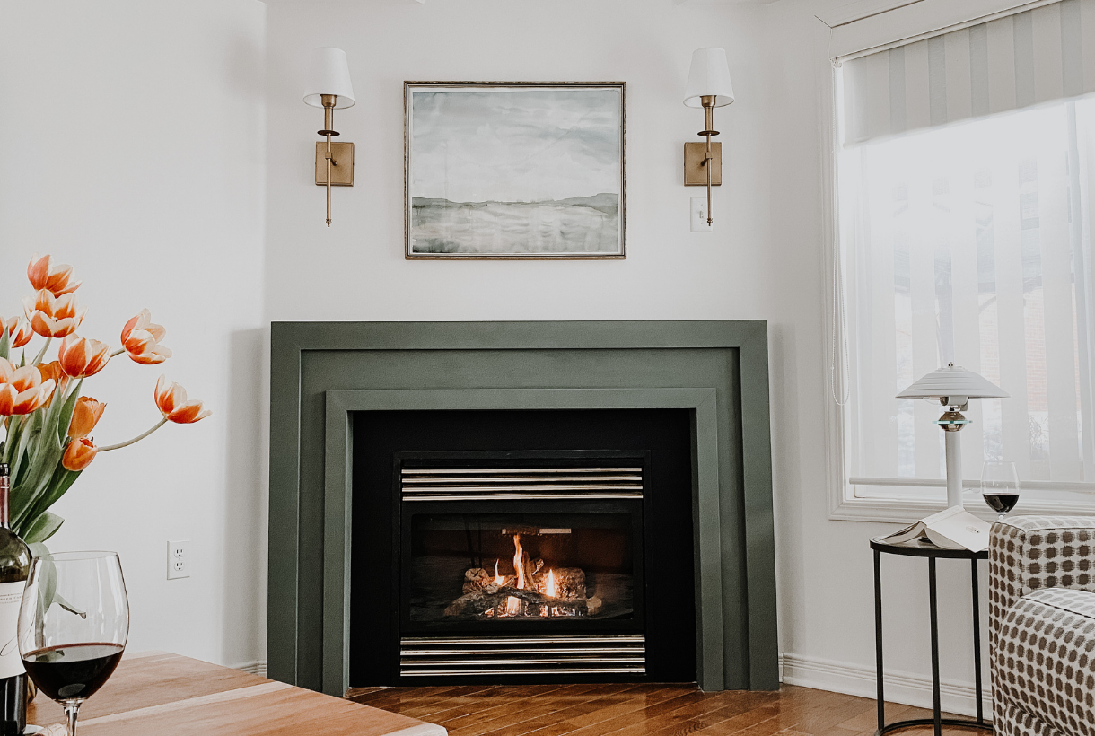 An easy DIY fireplace renovation by HGTV's Courtney Ryall