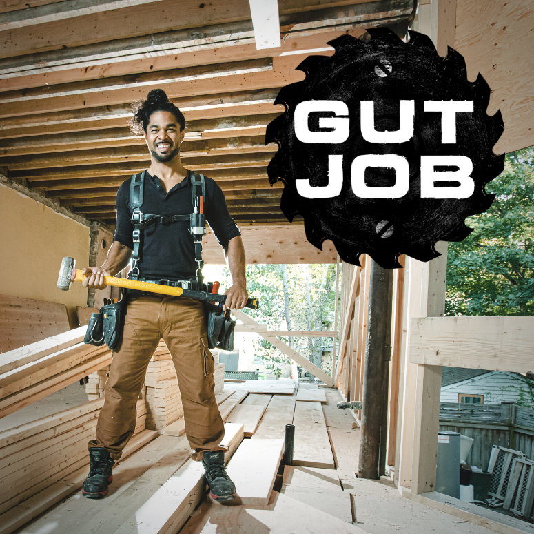 Gut job series logo with sebastian clovis