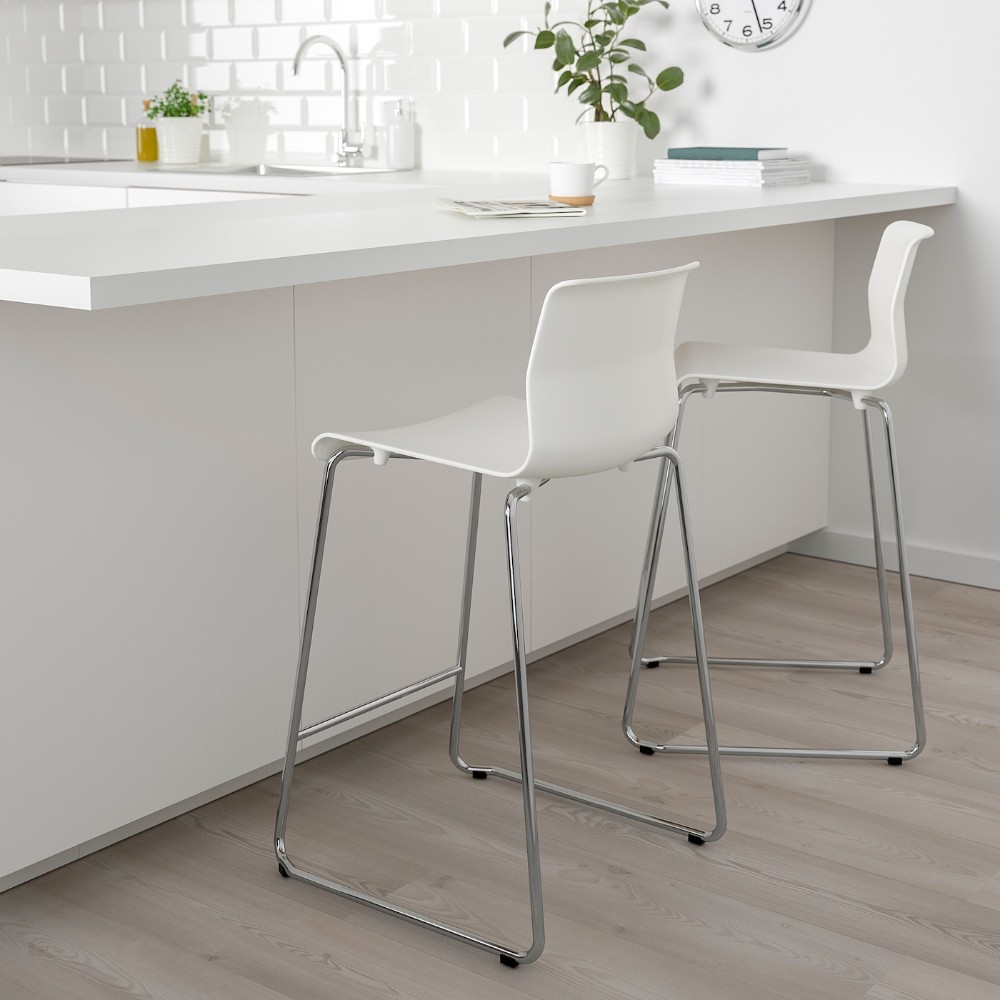 Ikea white modern bar stool