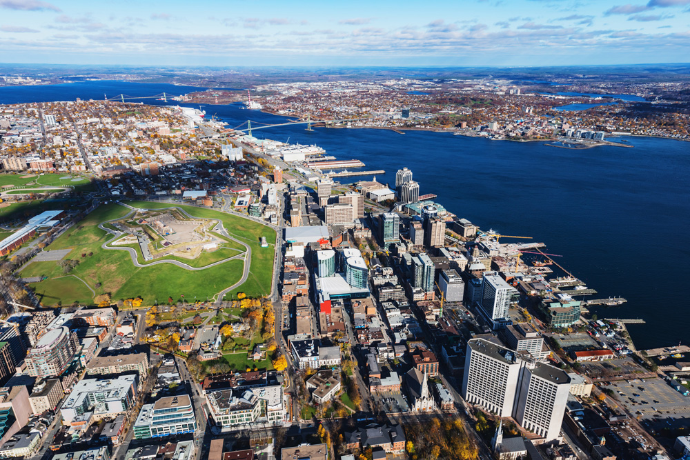 aerial view of Halifax and vicinity