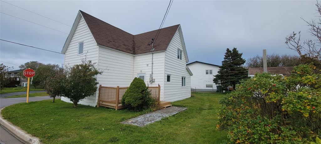 White corner house in Newfoundland