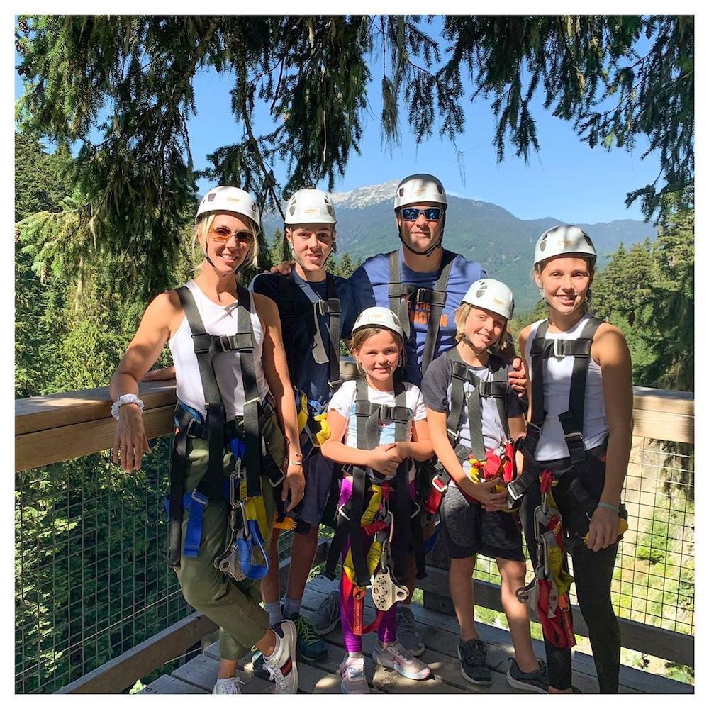 Baeumler family going ziplining