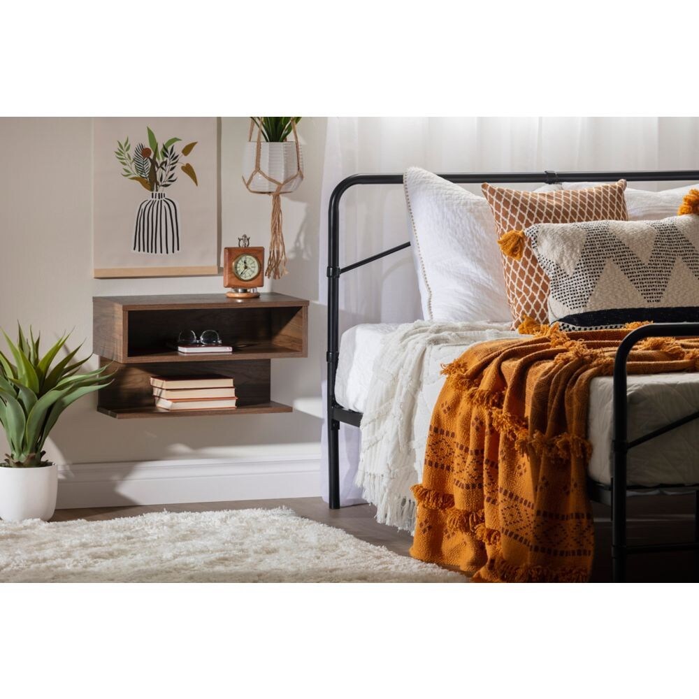 Boho-styled bedrooms with mounted nightstand