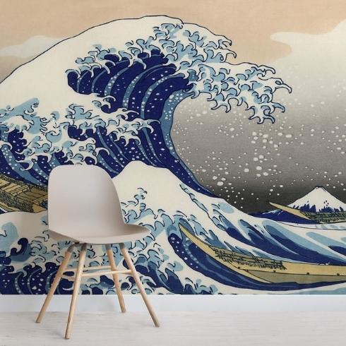 The Great Wave off Kanagawa mural