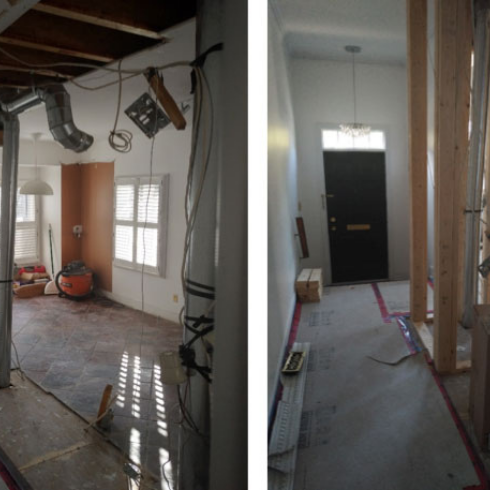 Interior renovation progress shot