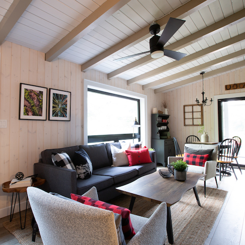 Muskoka cabin living room