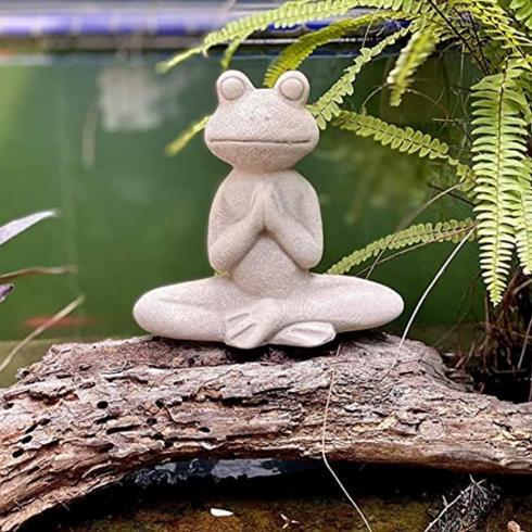 Meditating frog ornament.