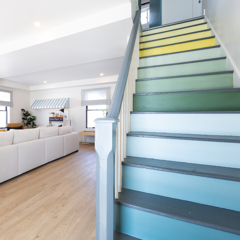 Stairs with ombre effect
