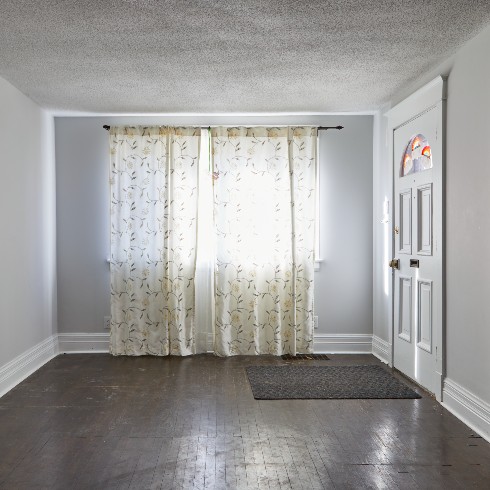 Empty house with popcorn ceiling