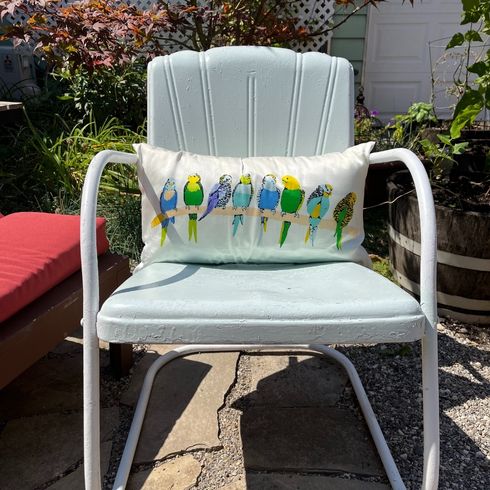 1950s pressed metal chair spray-painted white