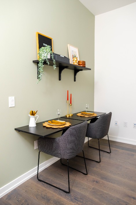 Small space dining table