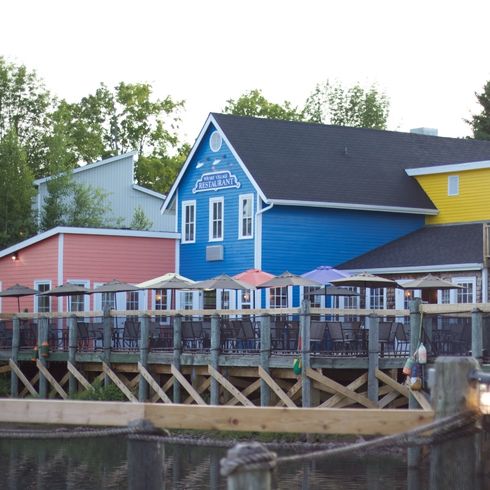 Colourful houses in Moncton, NB