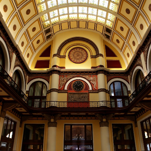 The interior of the Union Station Terminal hotel in Nashville