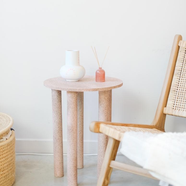 A chic DIY pink side table