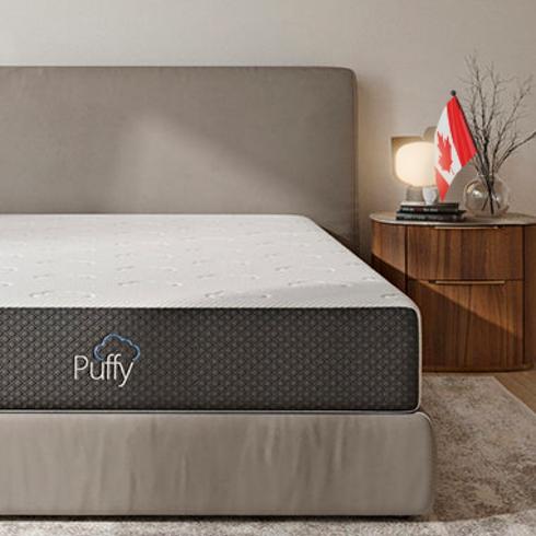 A Puffy Canadian mattress in the bedroom