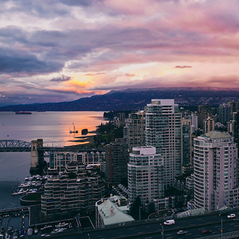 Dusk in Vancouver