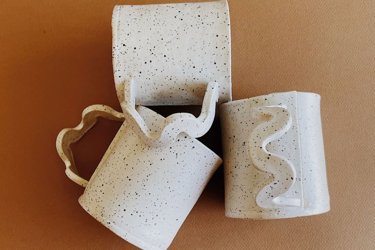 Three Handmade Ceramic Mugs