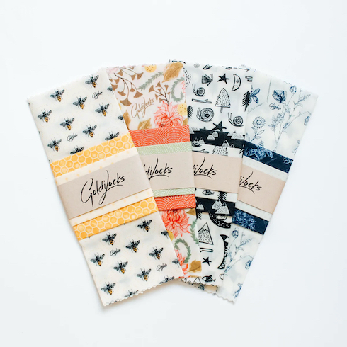 Bundle of beeswax wraps from Goldilocks Goods as featured in HGTV’s Canadian Gift Ideas from Homegrown Small Businesses for Under $100 IMAGE SOURCE: Goldilocks Goods